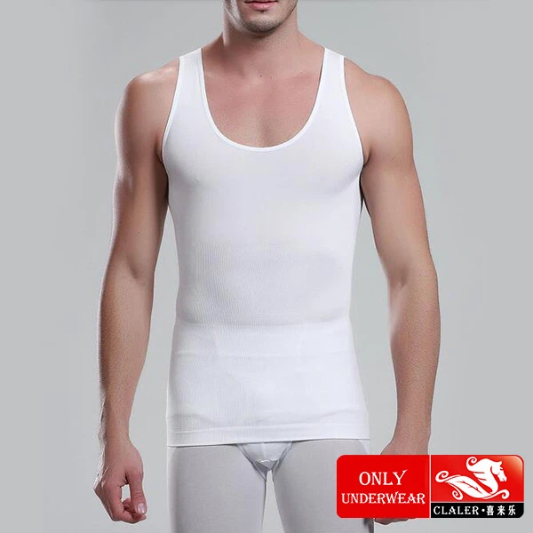 Black Men's Seamless Undershirts