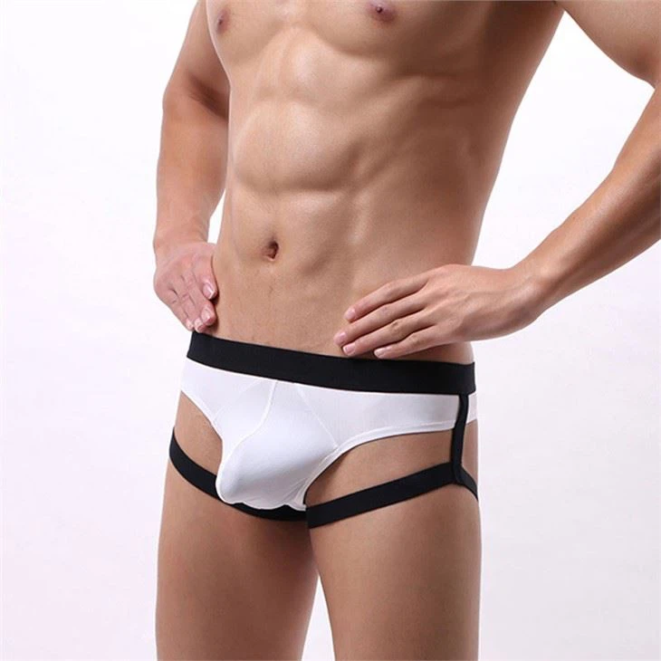 Customized hot underwear mens boxer briefs white jock strap sexy trunk