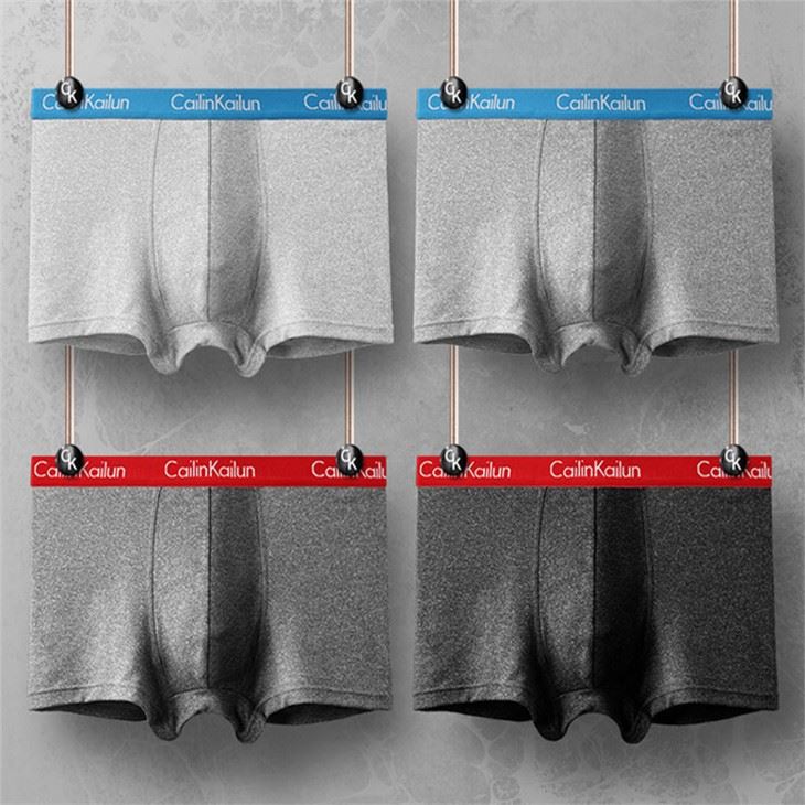 dark grey melange fabric Wholesale boxer for men designer letter belt band underwear men's boxers briefs young men comfortable boxer shorts clothes